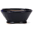 Round blue bonsai pot by Bonsai - 125 x 125 x 55 mm