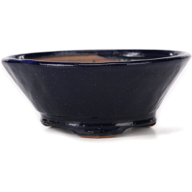 Round blue bonsai pot by Bonsai - 115 x 115 x 50 mm