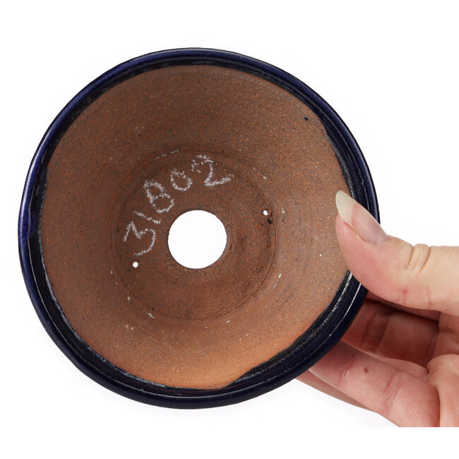 Vaso bonsai rotondo blu di Bonsai - 115 x 115 x 50 mm