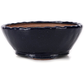 Bonsai 125 mm round blue bonsai pot by Bonsai, Japan