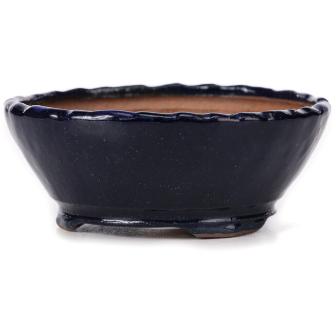 Pot à bonsaï rond bleu par Bonsai - 125 x 125 x 50 mm