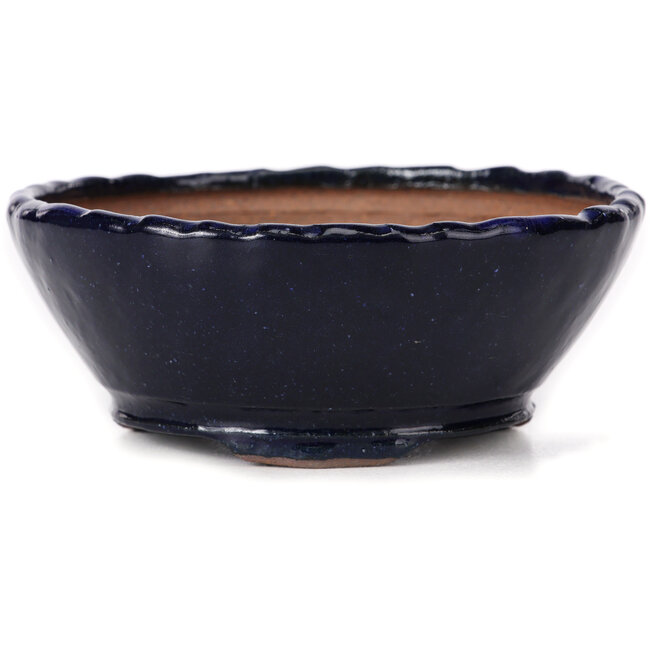 Round blue bonsai pot by Bonsai - 125 x 125 x 50 mm