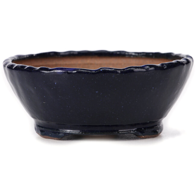 Ronde blauwe bonsaipot van Bonsai - 125 x 125 x 50 mm