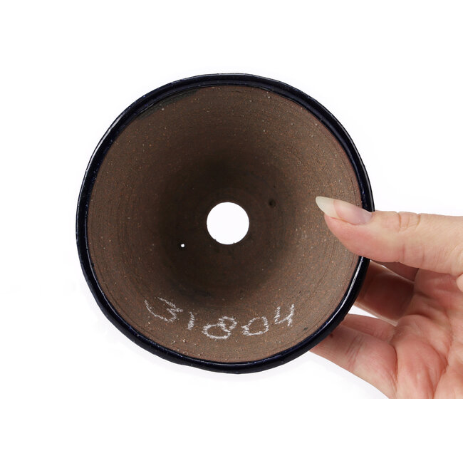 Pot à bonsaï rond bleu par Bonsai - 110 x 110 x 60 mm