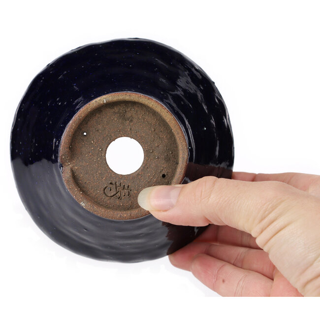 Vaso bonsai rotondo blu di Bonsai - 110 x 110 x 60 mm