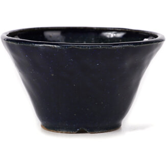 Bonsai 115 mm round blue bonsai pot by Bonsai, Japan