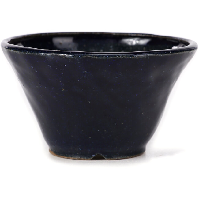 Pot à bonsaï rond bleu par Bonsai - 115 x 115 x 65 mm