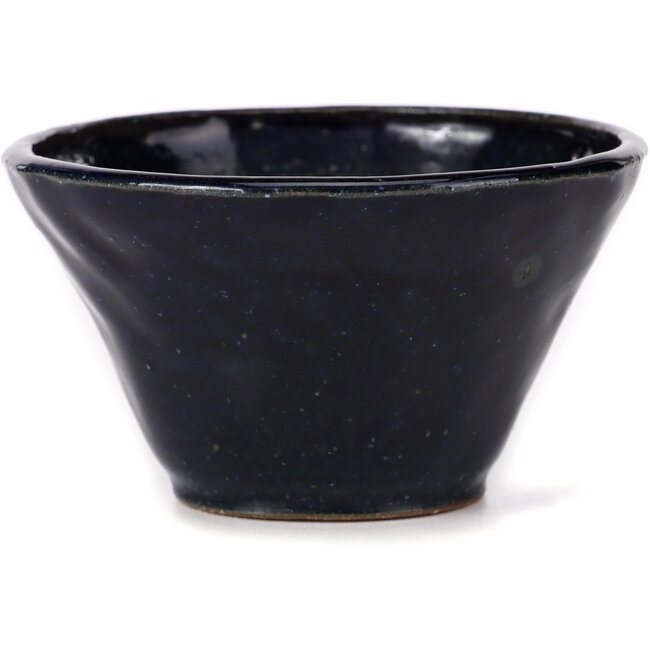 Round blue bonsai pot by Bonsai - 115 x 115 x 65 mm