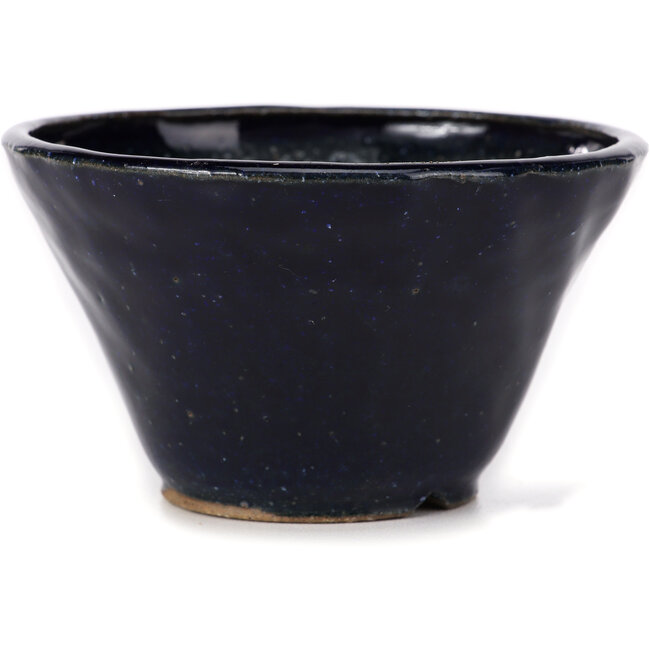 Round blue bonsai pot by Bonsai - 115 x 115 x 65 mm