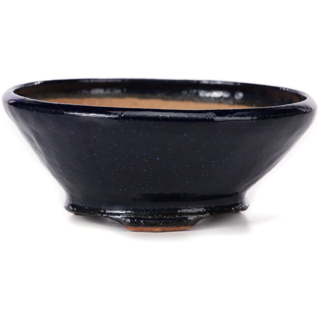 Round blue bonsai pot by Bonsai - 125 x 125 x 50 mm