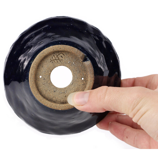 Pot à bonsaï rond bleu par Bonsai - 115 x 115 x 65 mm