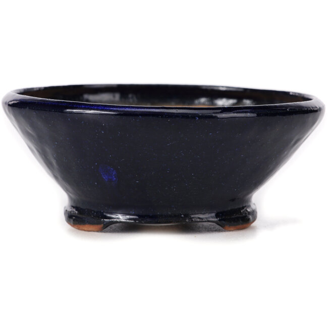 Pot à bonsaï rond bleu par Bonsai - 125 x 125 x 50 mm