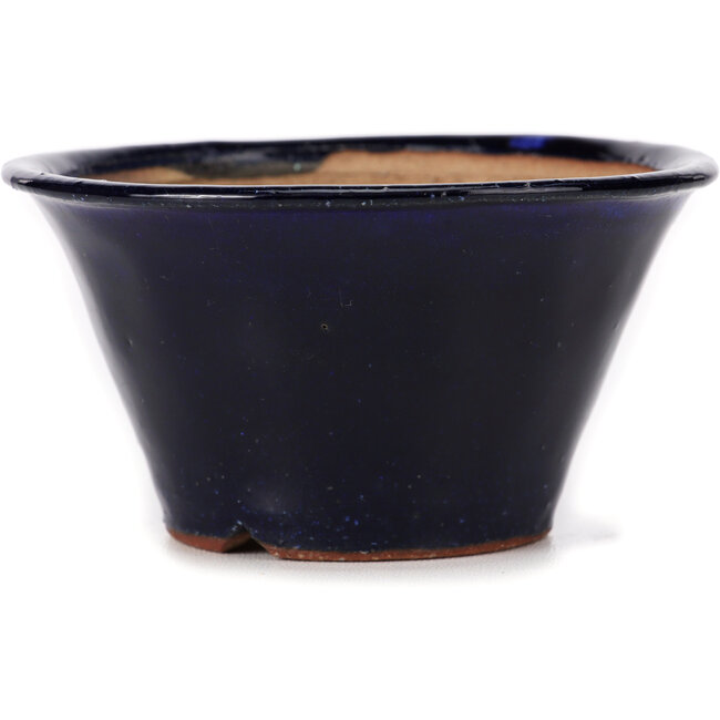Ronde blauwe bonsaipot van Bonsai - 110 x 110 x 60 mm