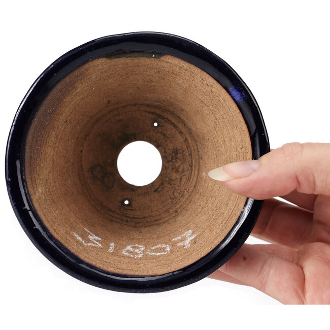 Pot à bonsaï rond bleu par Bonsai - 110 x 110 x 60 mm