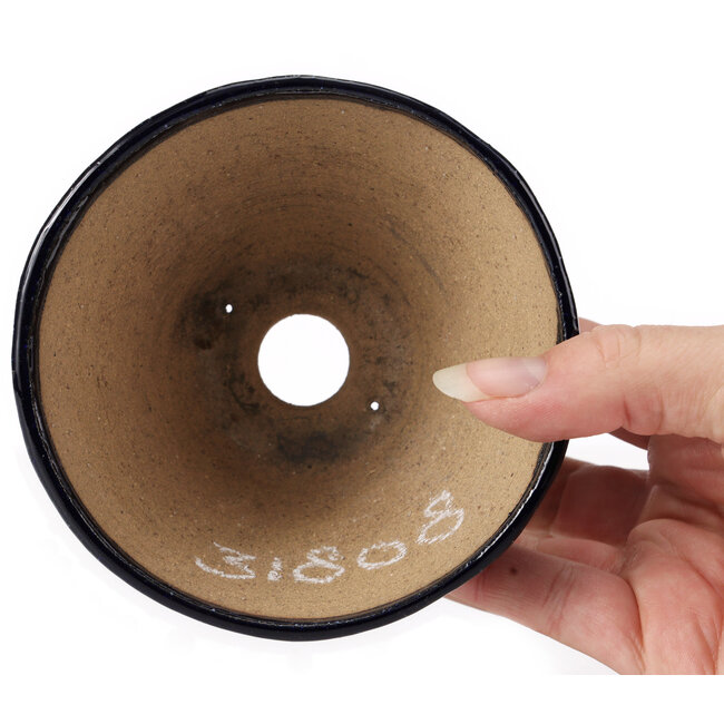 Round blue bonsai pot by Bonsai - 110 x 110 x 65 mm