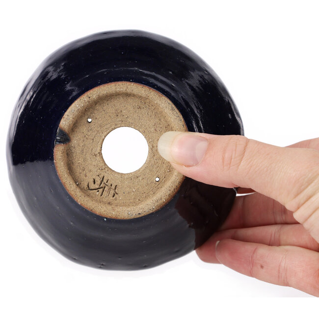 Pot à bonsaï rond bleu par Bonsai - 110 x 110 x 65 mm