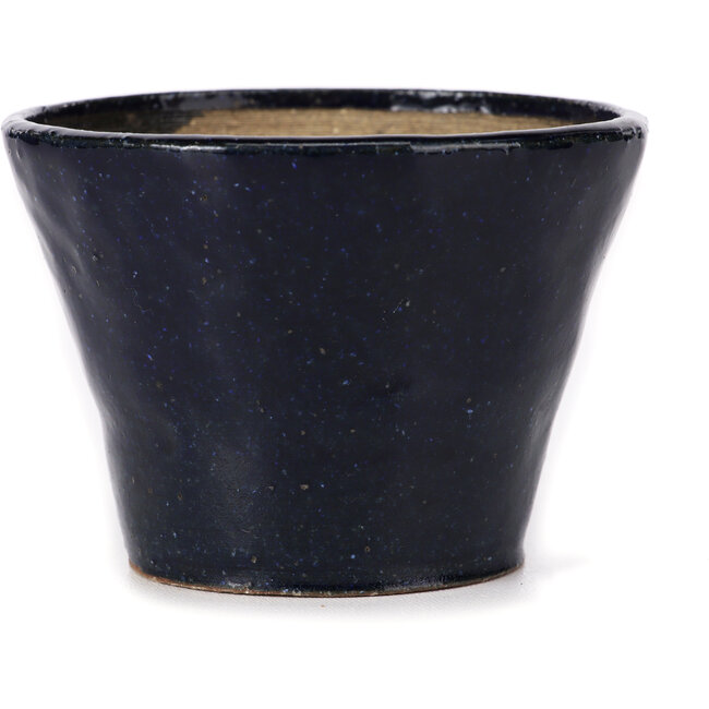 Ronde blauwe bonsaipot van Bonsai - 100 x 100 x 70 mm