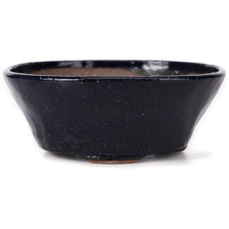 Bonsai 105 mm round blue bonsai pot by Bonsai, Japan