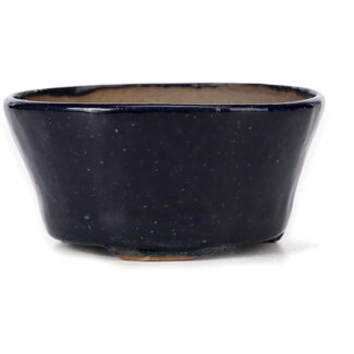 Bonsai 100 mm round blue bonsai pot by Bonsai, Japan