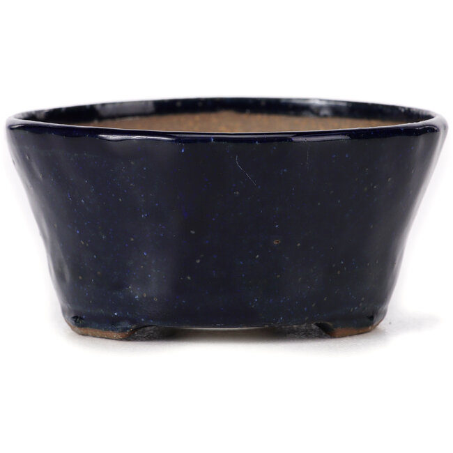 Ronde blauwe bonsaipot van Bonsai - 100 x 100 x 50 mm