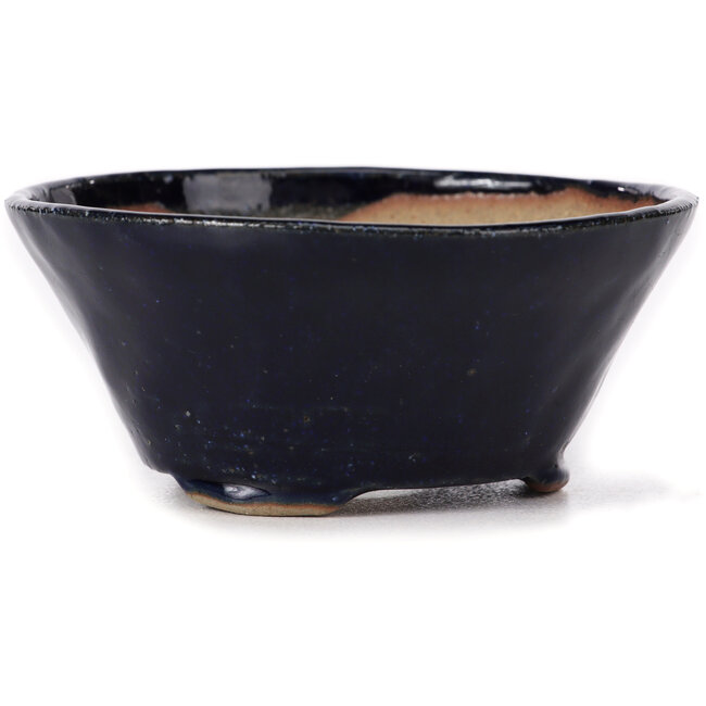 Maceta de bonsái redonda azul de Bonsai - 100 x 100 x 45 mm