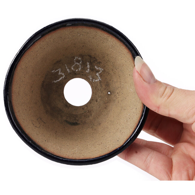 Pot à bonsaï rond bleu par Bonsai - 100 x 100 x 45 mm