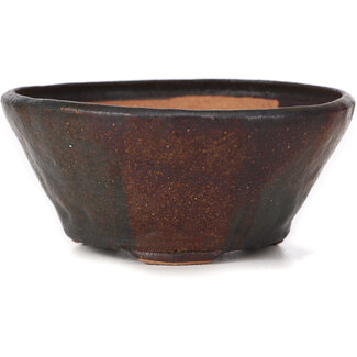 Bonsai 125 mm round brown bonsai pot by Bonsai, Japan