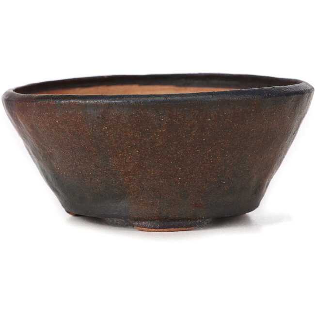 Pot à bonsaï rond marron par Bonsai - 125 x 125 x 55 mm