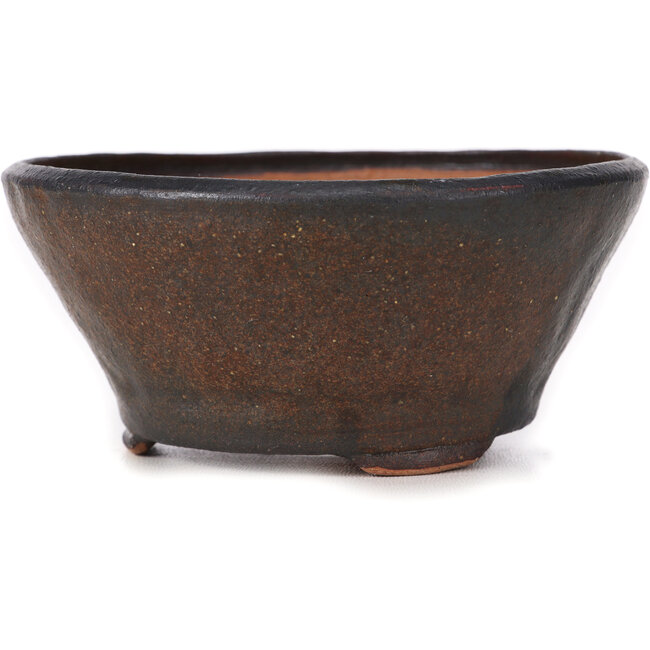 Round brown bonsai pot by Bonsai - 125 x 125 x 55 mm