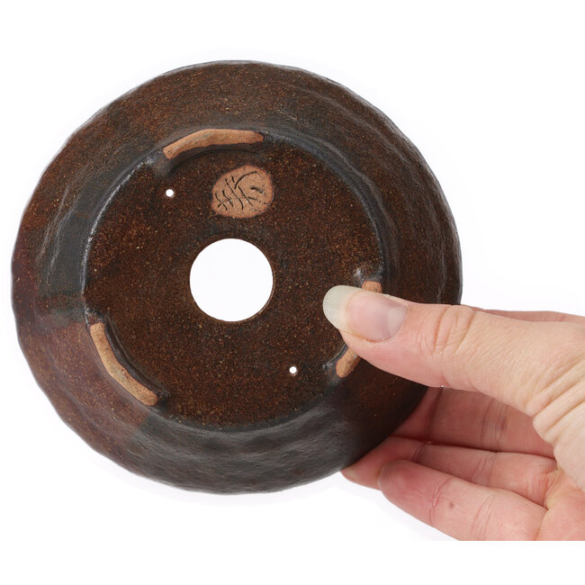 Runde braune Bonsaischale von Bonsai - 125 x 125 x 55 mm