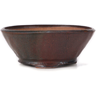 Bonsai 125 mm round brown bonsai pot by Bonsai, Japan