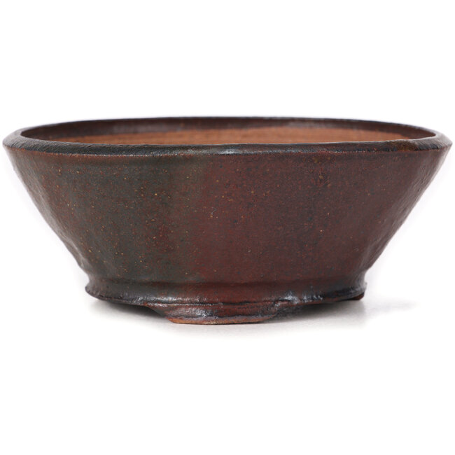 Round brown bonsai pot by Bonsai - 125 x 125 x 50 mm