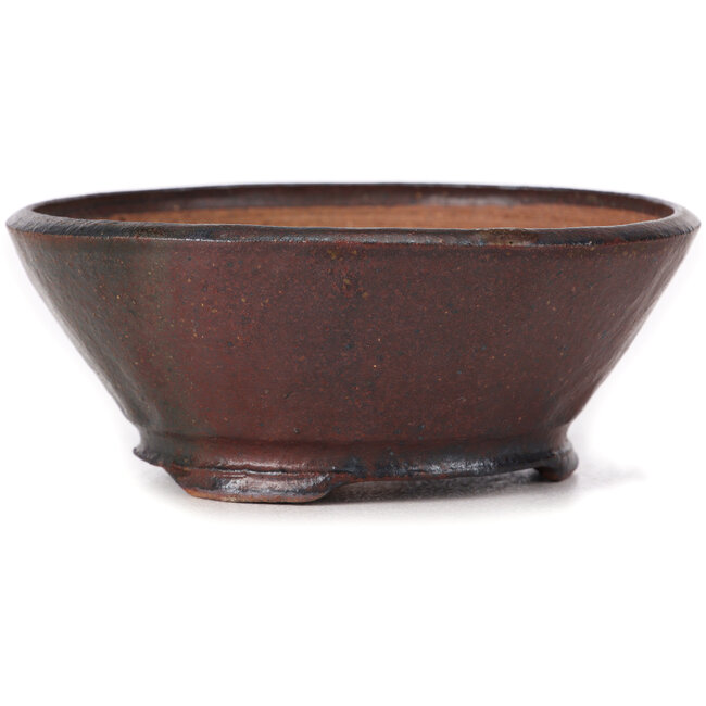 Ronde bruine bonsaipot van Bonsai - 125 x 125 x 50 mm