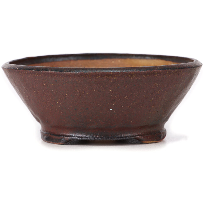 Round brown bonsai pot by Bonsai - 125 x 125 x 50 mm