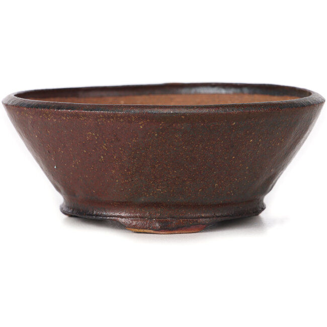 Pot à bonsaï rond marron par Bonsai - 125 x 125 x 50 mm