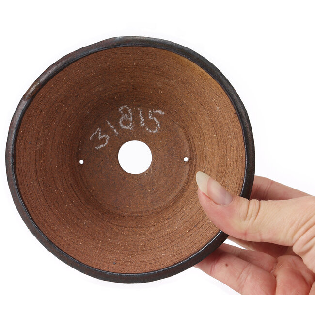 Pot à bonsaï rond marron par Bonsai - 125 x 125 x 50 mm