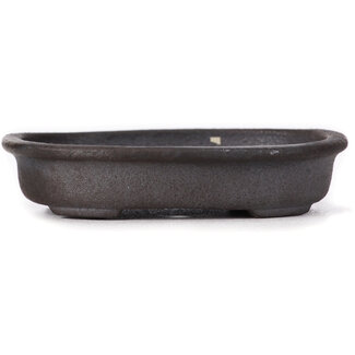 Pot à bonsaï ovale non émaillé de 110 mm par Yamaaki, Tokoname, Japon