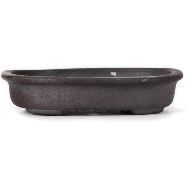 Pot à bonsaï ovale non émaillé par Yamaaki - 110 x 85 x 20 mm