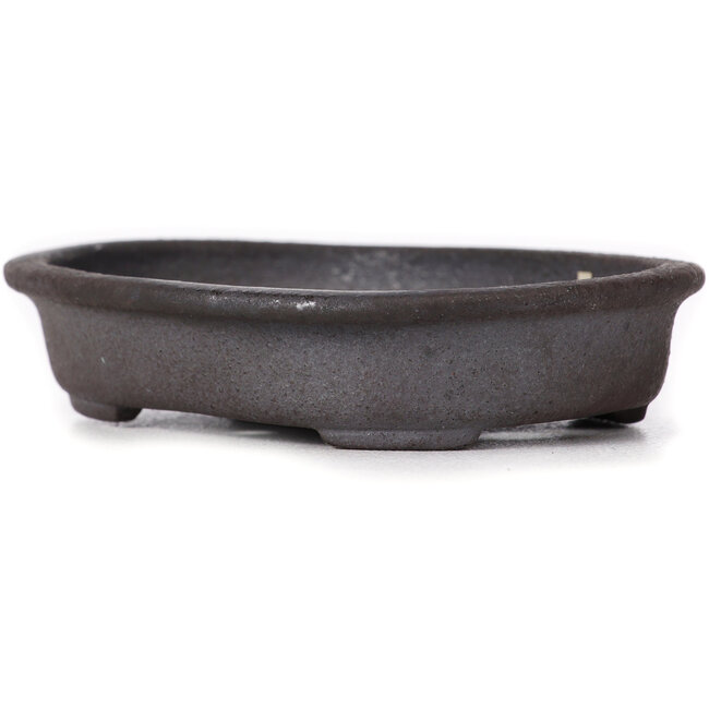 Ovale ongeglazuurde bonsaipot van Yamaaki - 110 x 85 x 20 mm