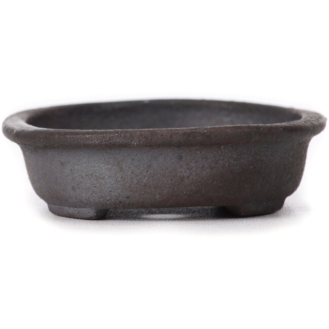 Maceta de bonsái ovalada sin esmaltar de Yamaaki - 110 x 85 x 20 mm
