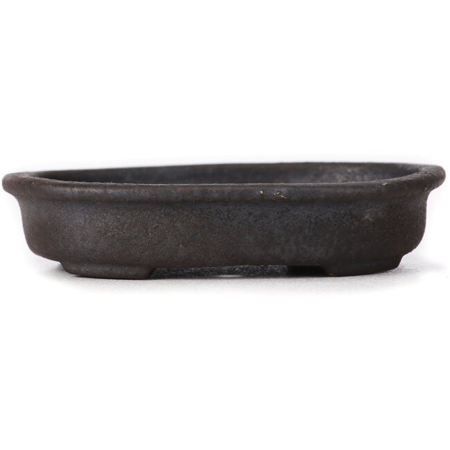 Ovale unglasierte Bonsaischale von Yamaaki - 110 x 85 x 20 mm