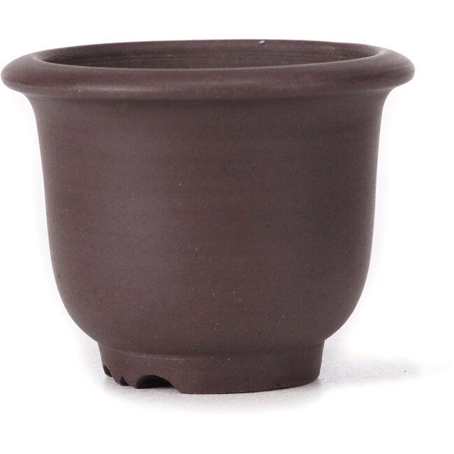 Maceta de bonsái redonda sin esmaltar de Yamaaki - 80 x 80 x 60 mm