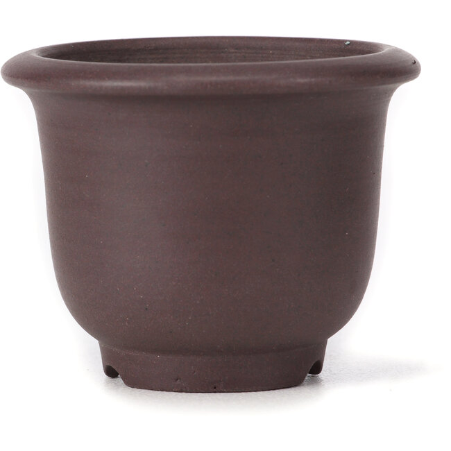 Maceta de bonsái redonda sin esmaltar de Yamaaki - 80 x 80 x 60 mm