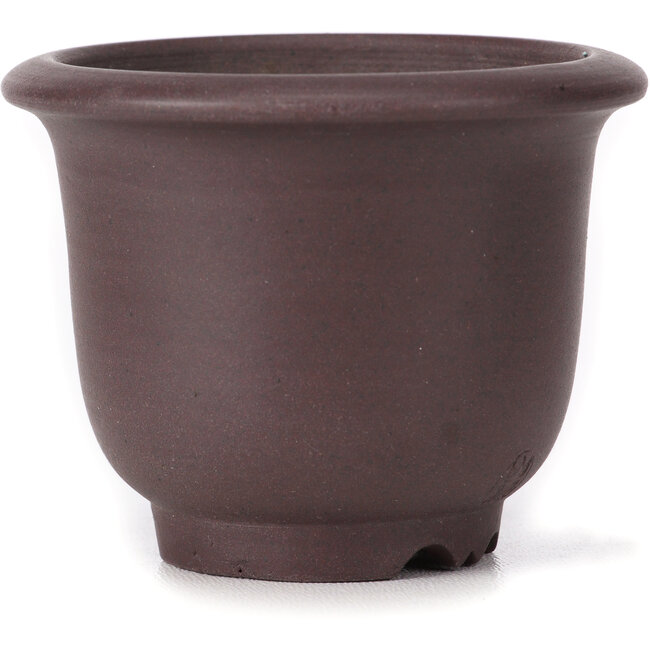 Maceta de bonsái redonda sin esmaltar de Yamaaki - 80 x 80 x 60 mm