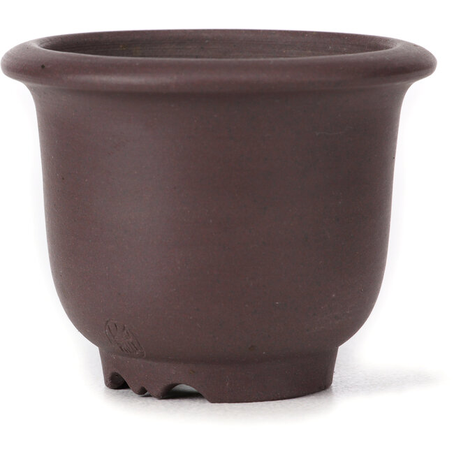 Maceta de bonsái redonda sin esmaltar de Yamaaki - 80 x 80 x 60 mm