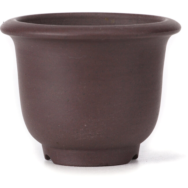 Maceta de bonsái redonda sin esmaltar de Yamaaki - 80 x 80 x 60 mm