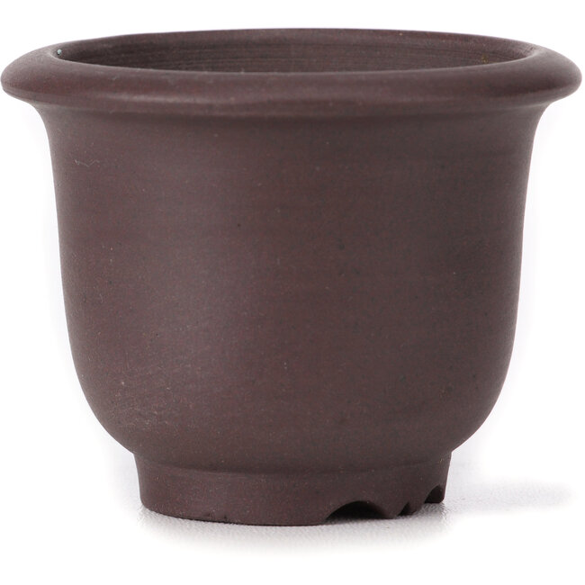 Maceta de bonsái redonda sin esmaltar de Yamaaki - 80 x 80 x 60 mm