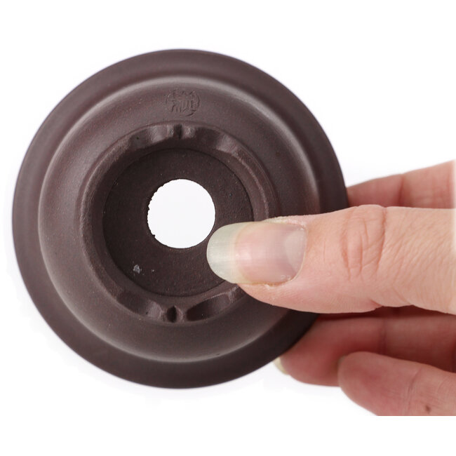 Pot à bonsaï rond non émaillé par Yamaaki - 80 x 80 x 60 mm