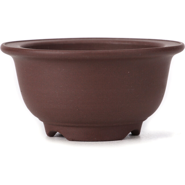 Vaso per bonsai rotondo non smaltato di Yamaaki - 115 x 115 x 60 mm