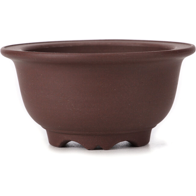 Vaso per bonsai rotondo non smaltato di Yamaaki - 115 x 115 x 60 mm